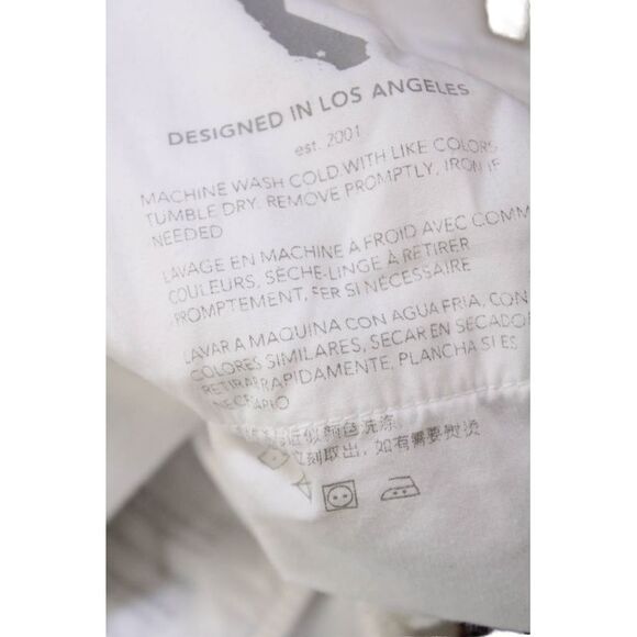 AG Adriano Goldschmied Womens Kinsley High Rise Crop Boot Cut Jeans White 24 - Picture 6 of 7